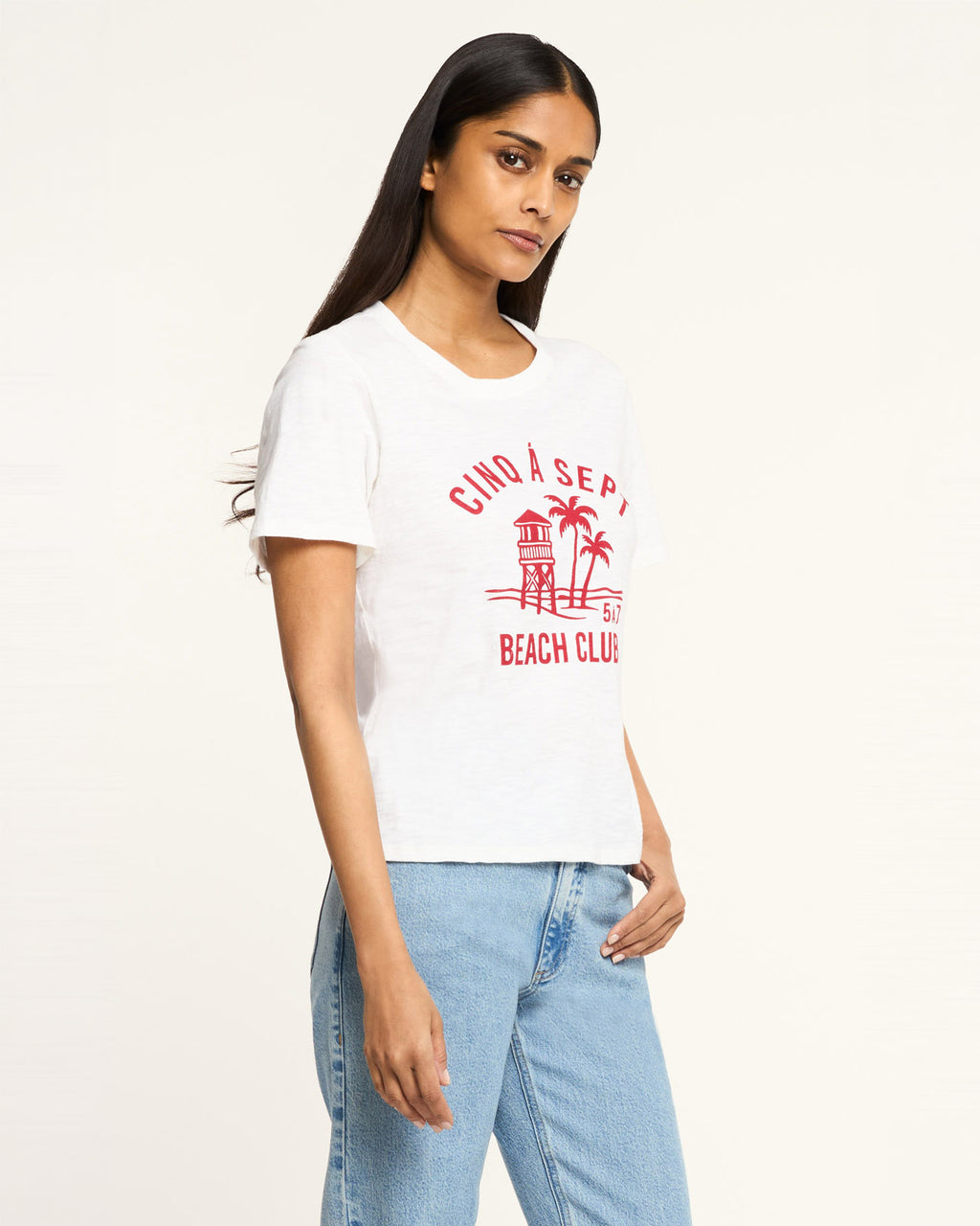 Cinq A Sept Beach Club Shrunken Tee