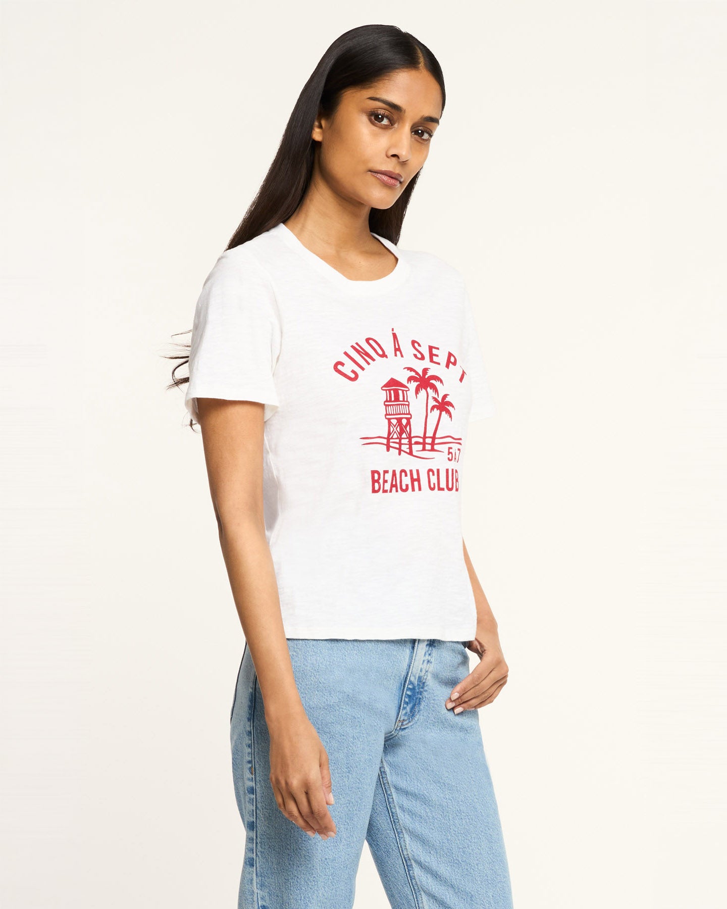 Cinq A Sept Beach Club Shrunken Tee