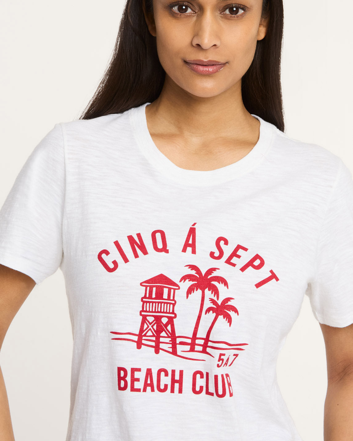 Cinq A Sept Beach Club Shrunken Tee