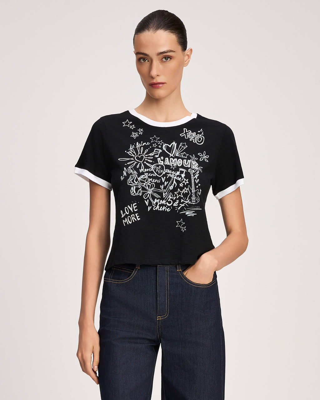Lamour Doodle Shrunken Tee