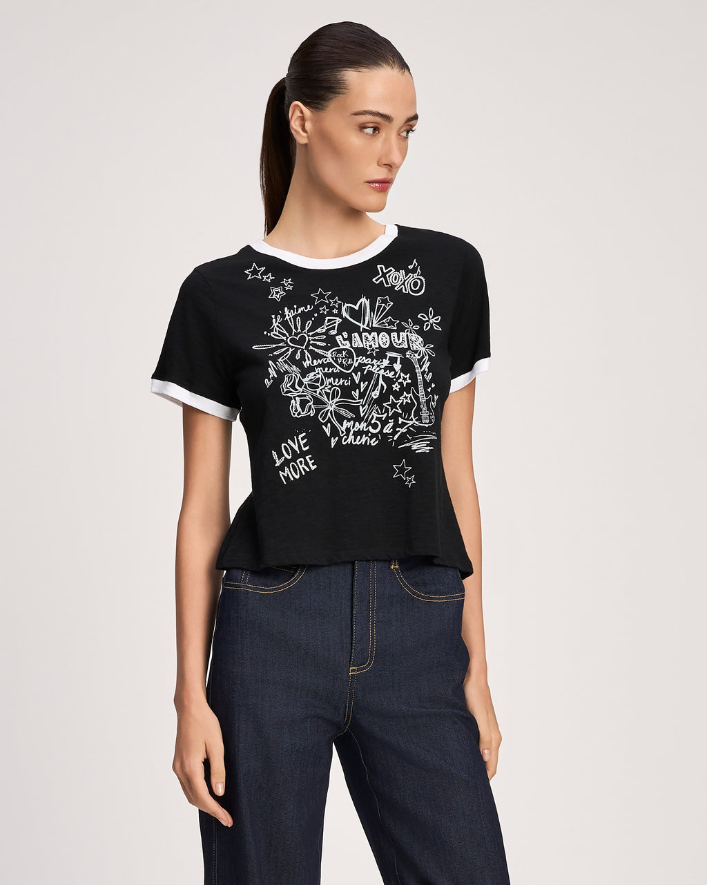 Lamour Doodle Shrunken Tee