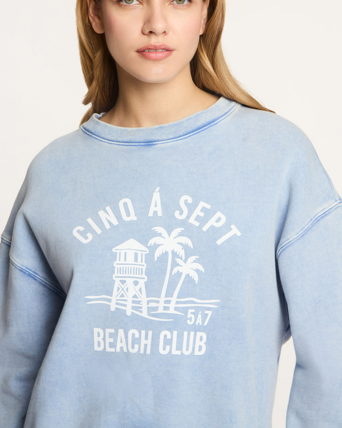 Beach Club Tumble Washed Brandy Pullover