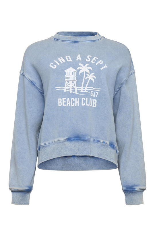 Beach Club Tumble Washed Brandy Pullover