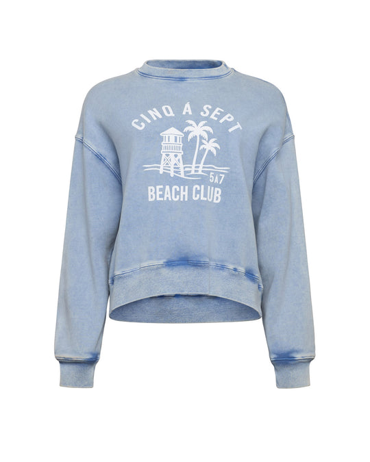 Beach Club Tumble Washed Brandy Pullover