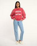 Paris New York Tumble Washed Brandy Pullover