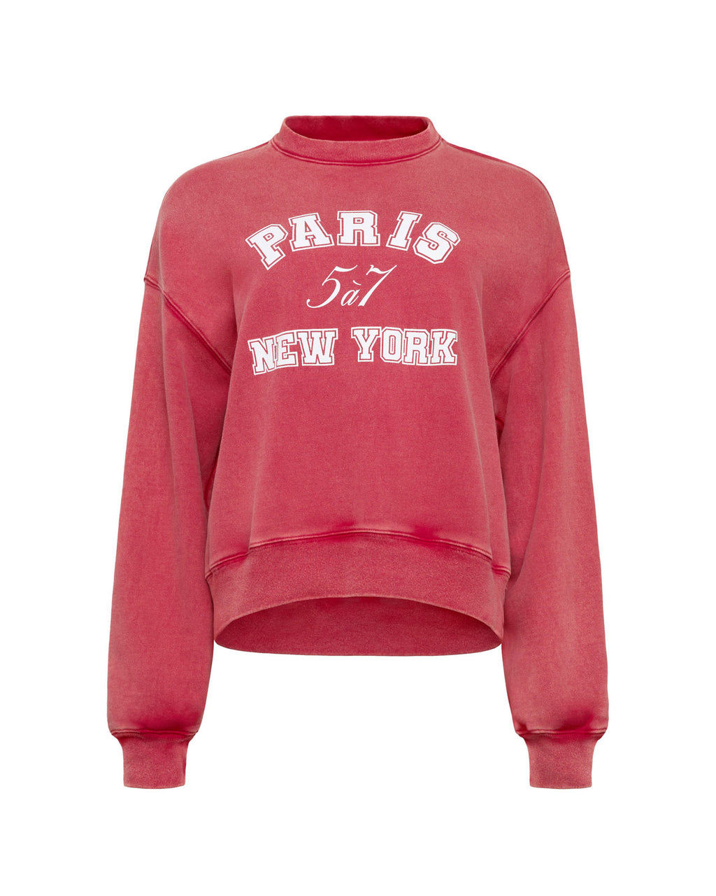 Paris New York Tumble Washed Brandy Pullover