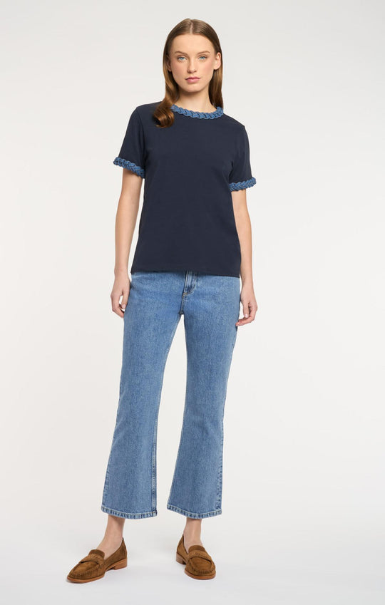 Denim Braided Tee