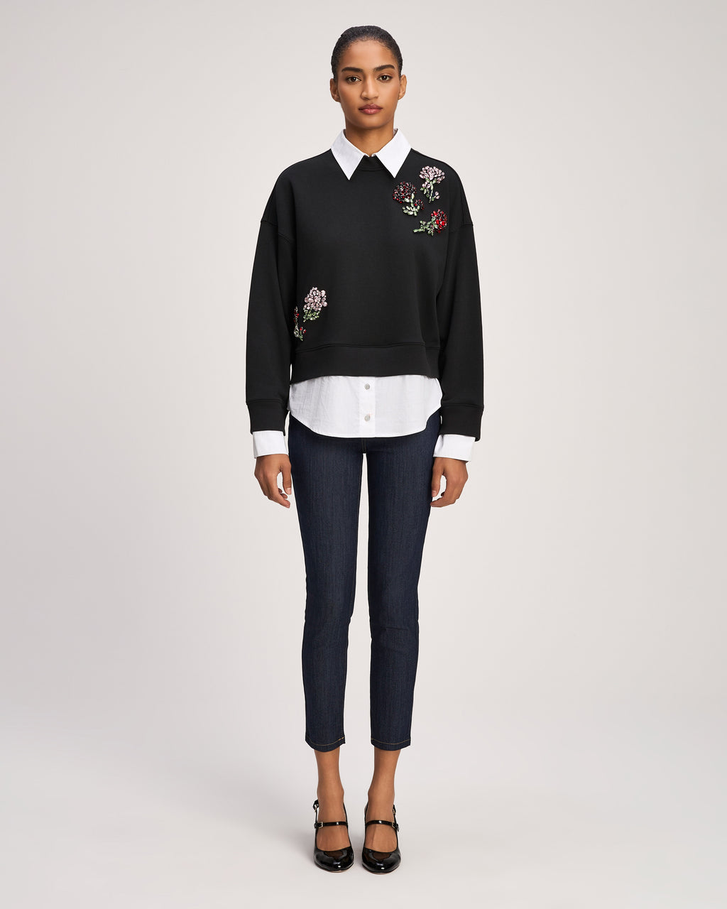 Rhinestone Roses Justina Pullover