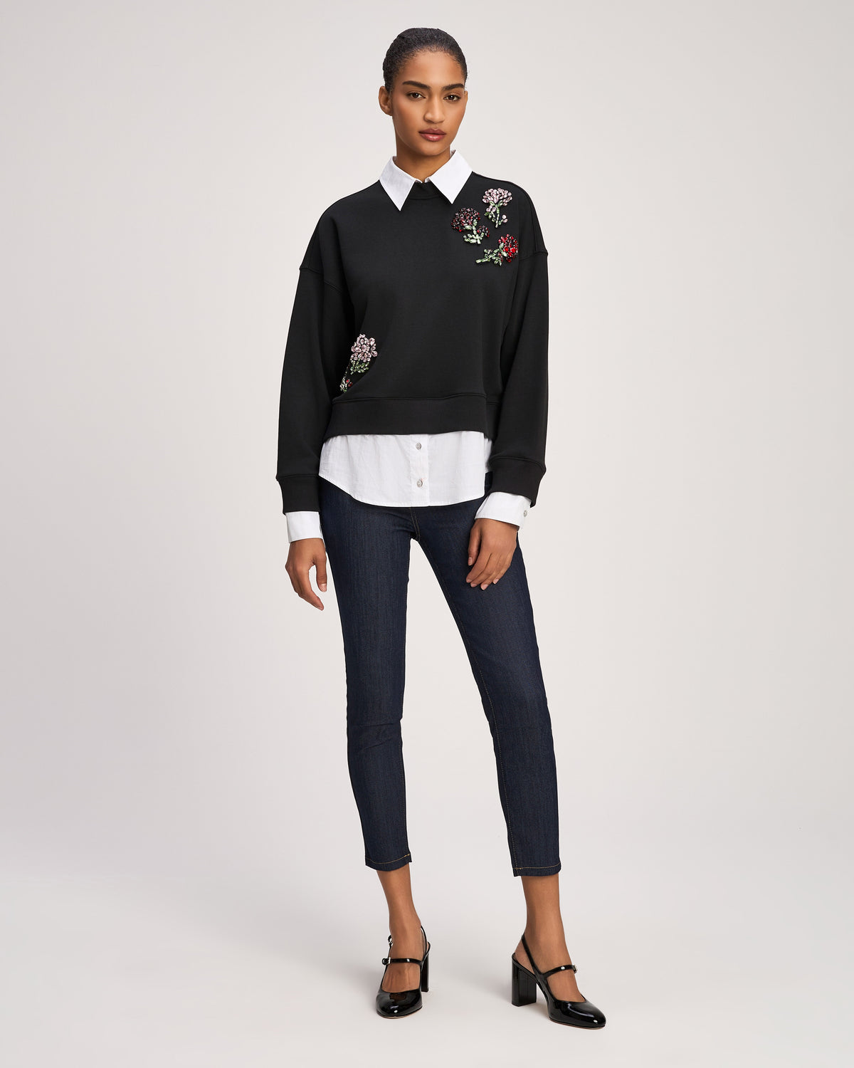 Rhinestone Roses Justina Pullover