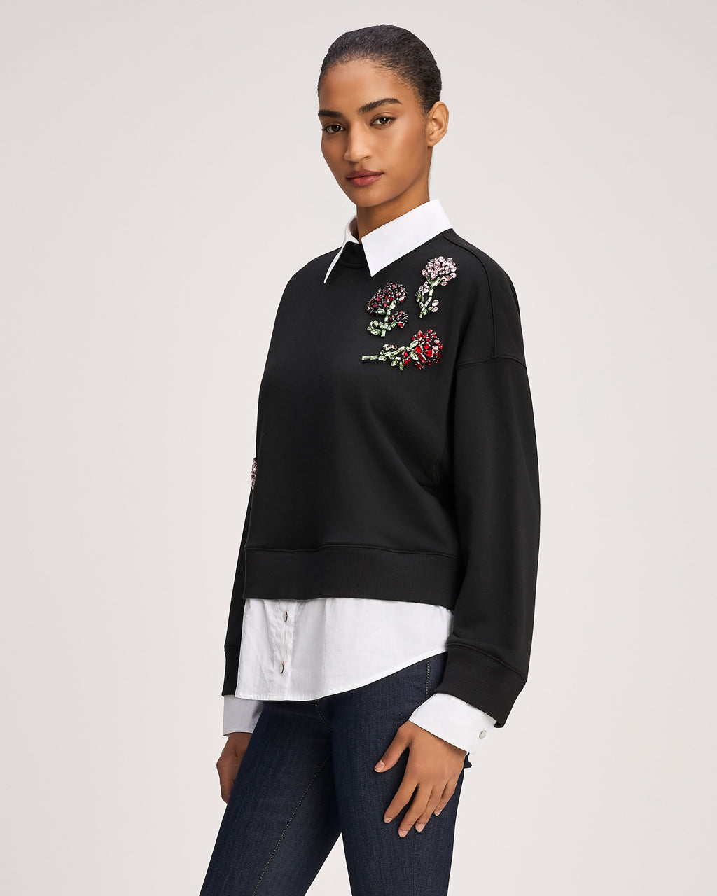 Rhinestone Roses Justina Pullover