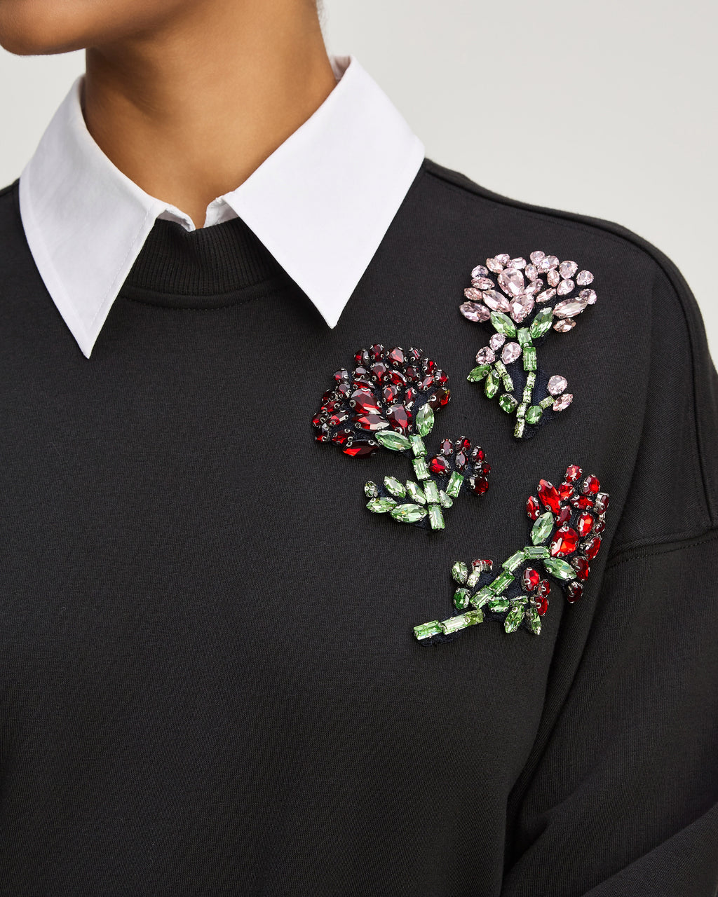 Rhinestone Roses Justina Pullover