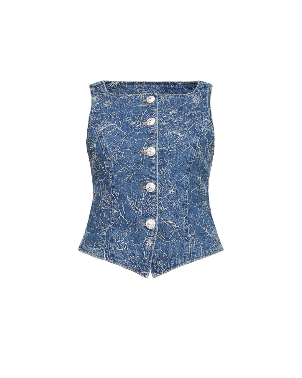 Garden Doodle Camen Jean Vest