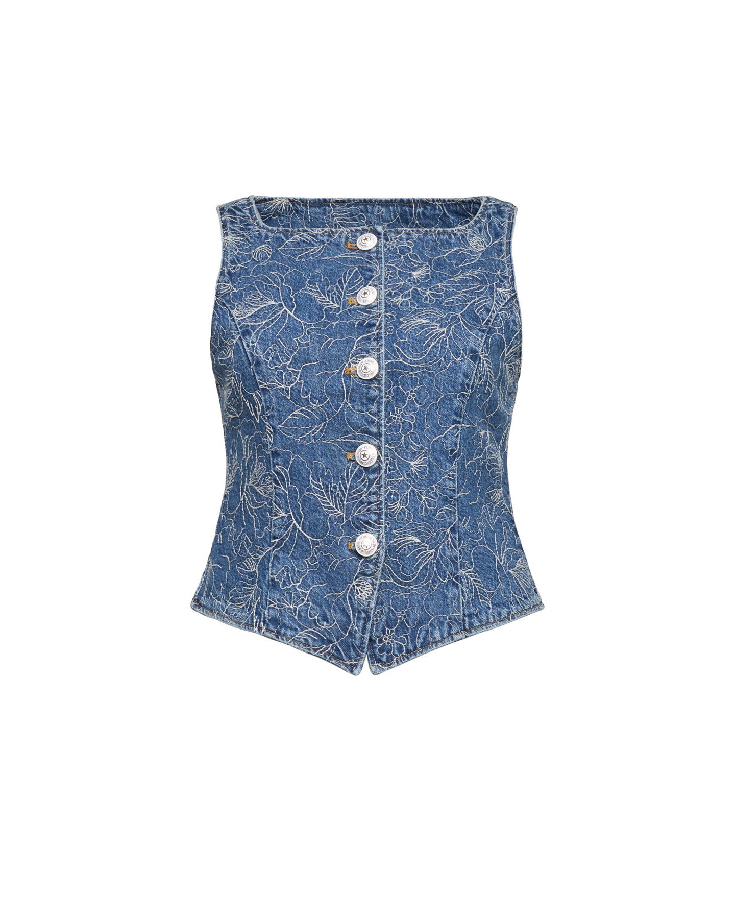 Garden Doodle Camen Jean Vest