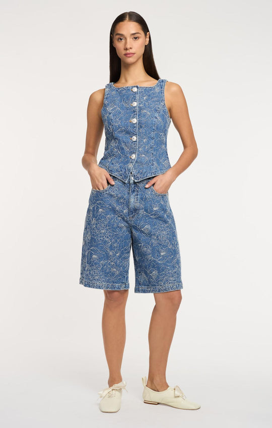 Garden Doodle Camen Jean Vest
