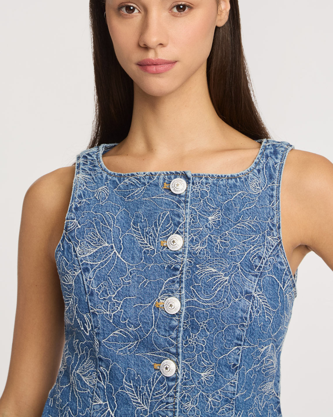 Garden Doodle Camen Jean Vest