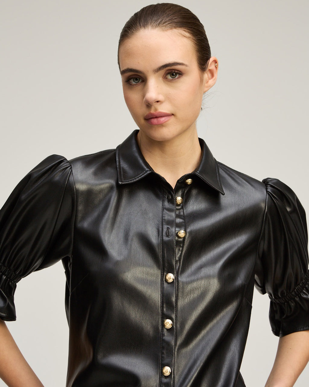 Lite Vegan Leather Fiona Top