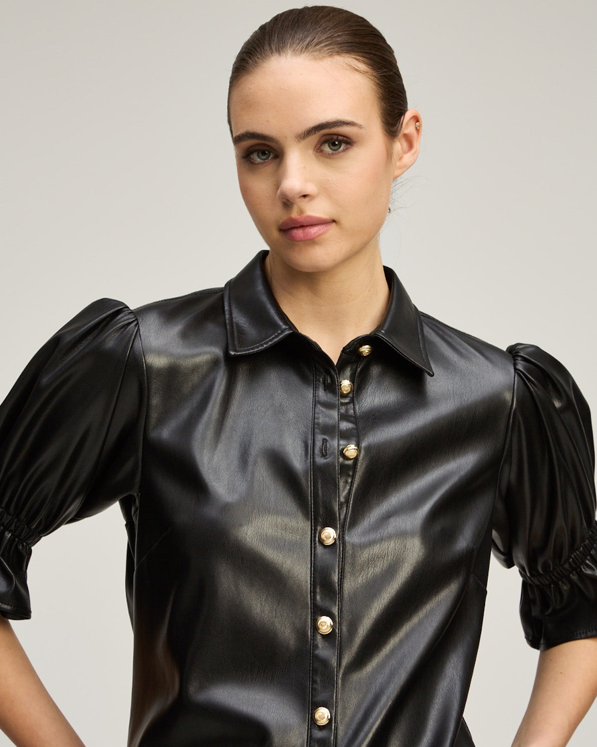 Lite Vegan Leather Fiona Top