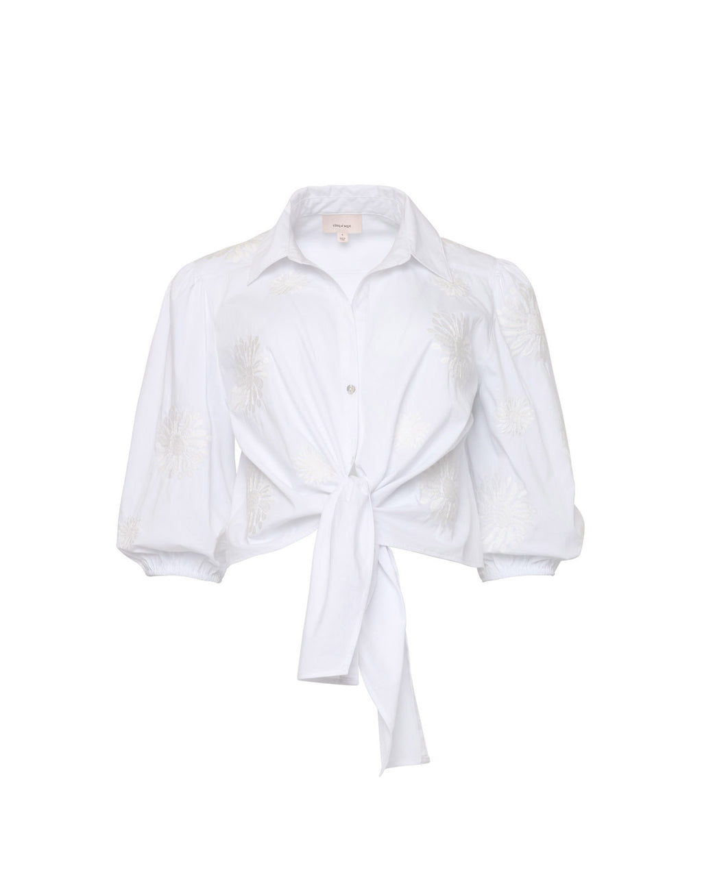 Three Quarter Sleeve Embroidered Marianna Top