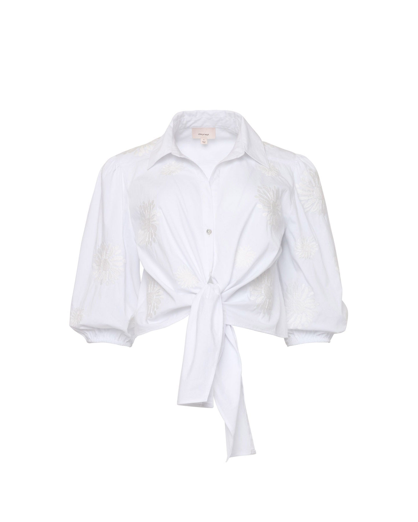 Three Quarter Sleeve Embroidered Marianna Top