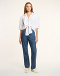 Three Quarter Sleeve Embroidered Marianna Top