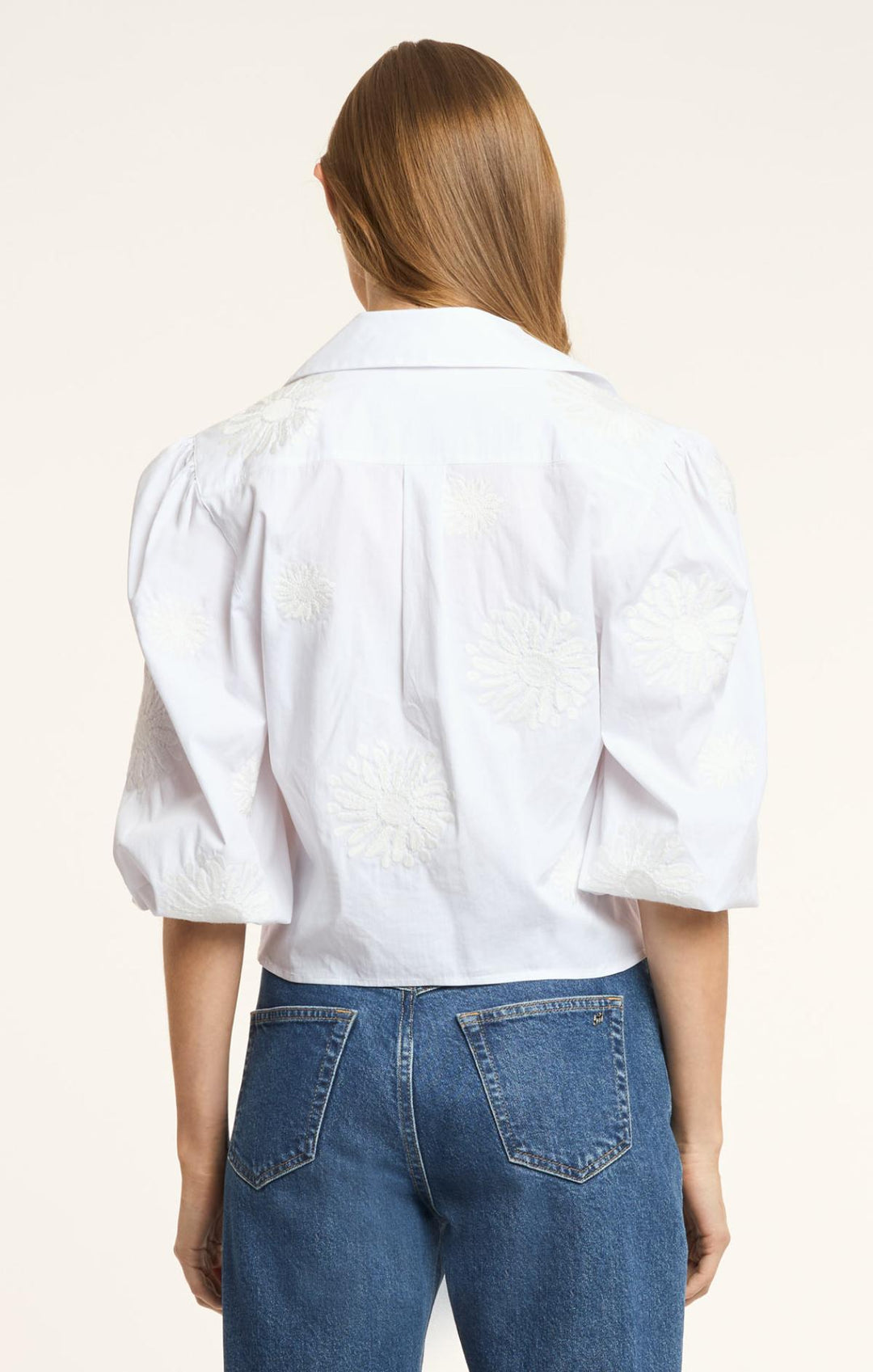 Three Quarter Sleeve Embroidered Marianna Top – Cinq à Sept