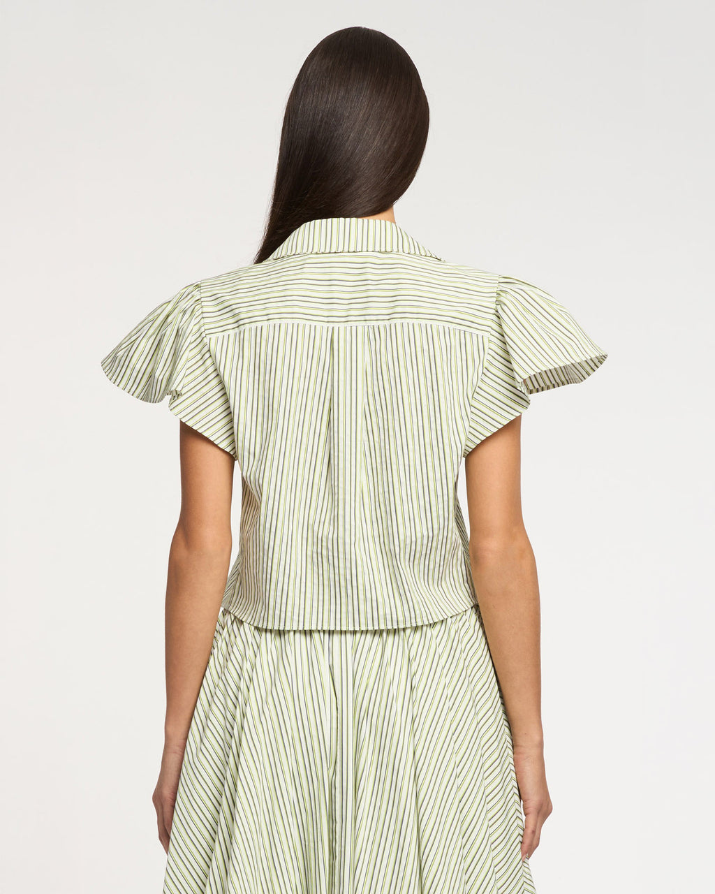 Sophie Stripe Flutter Sleeve Marianna Top