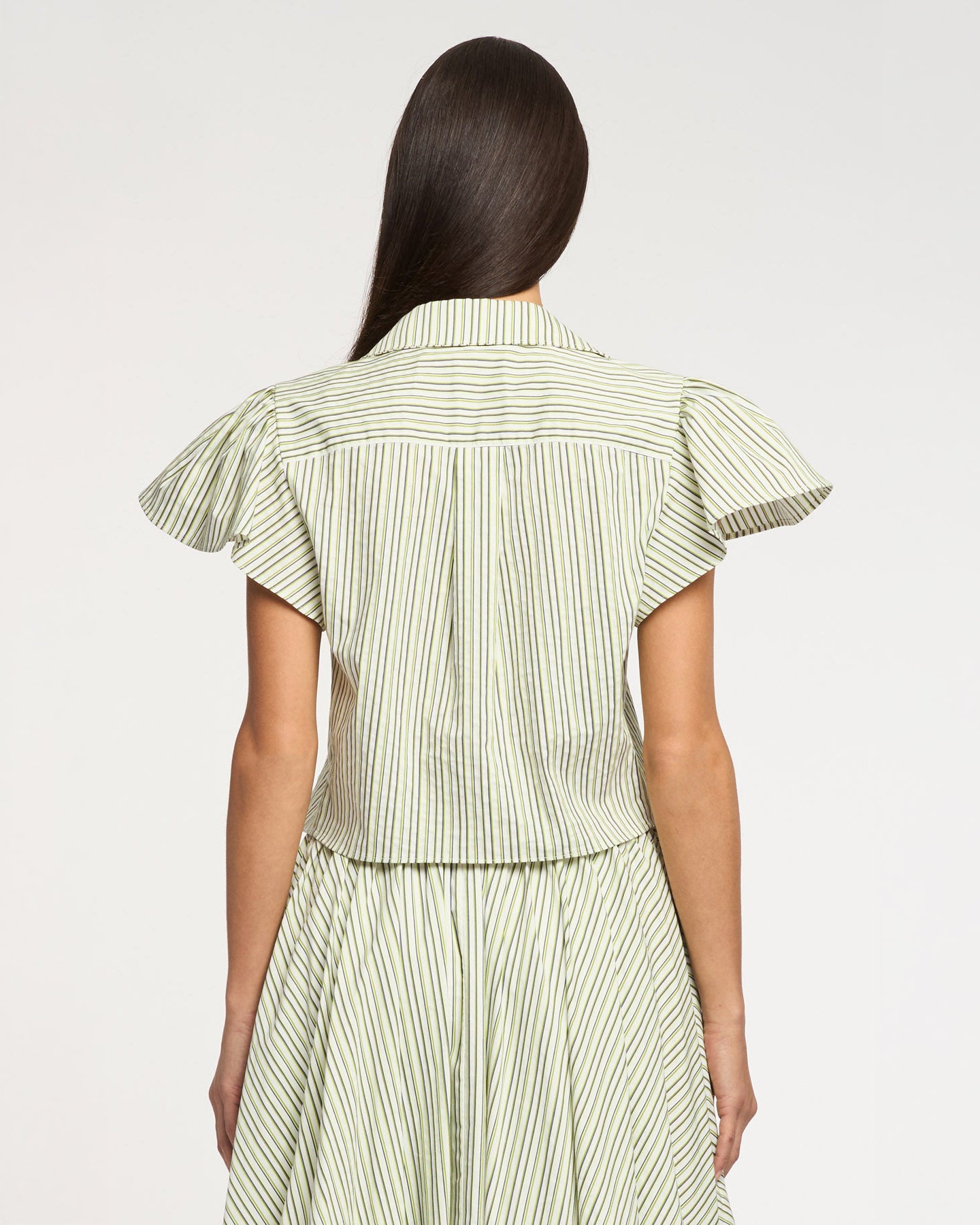 Sophie Stripe Flutter Sleeve Marianna Top