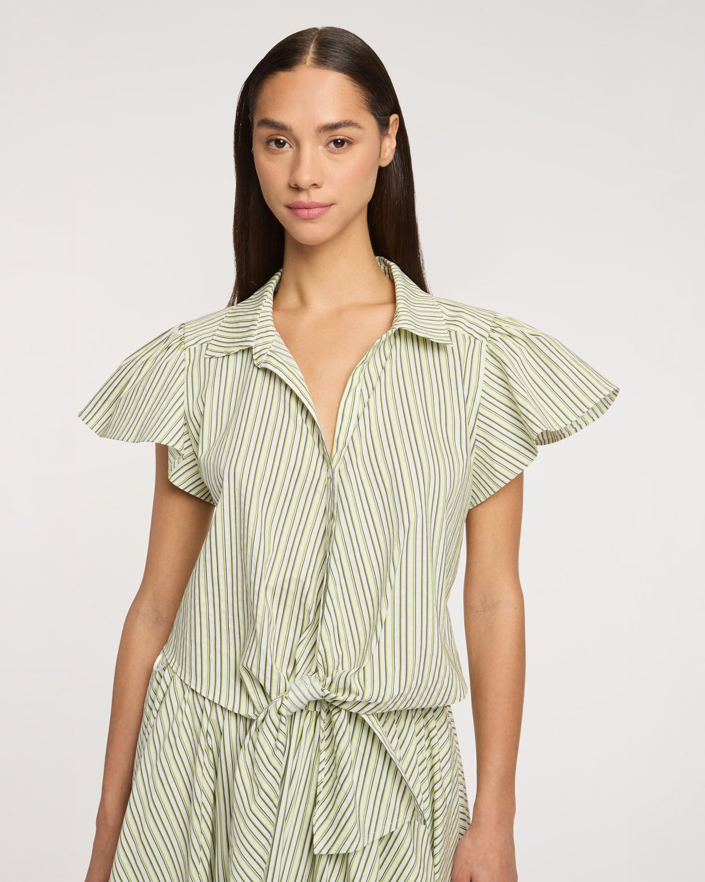 Sophie Stripe Flutter Sleeve Marianna Top