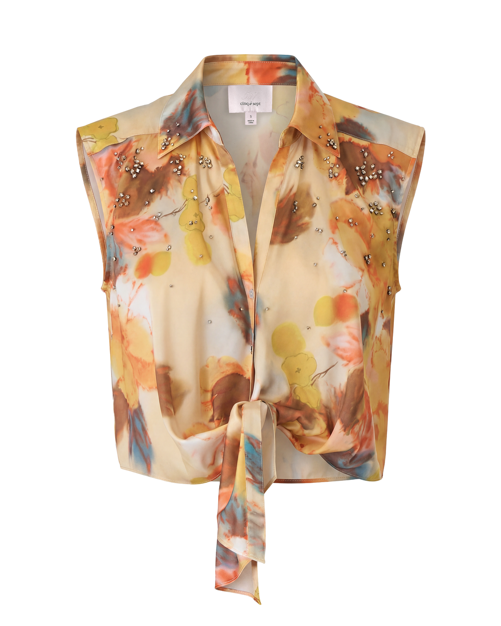 Watercolor Floral Sleeveless Marianna Top
