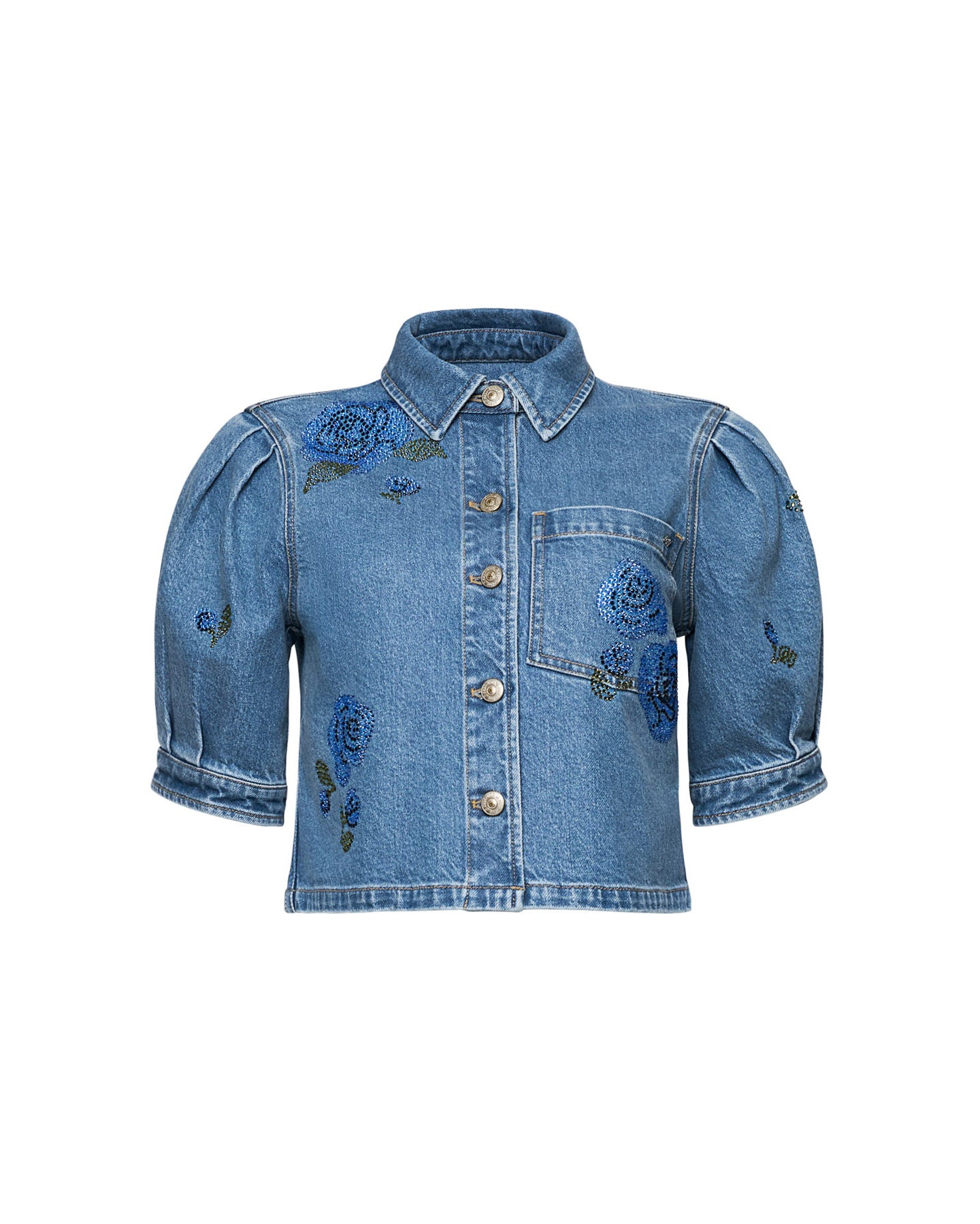 Heatset Roses Halsie Jean Top