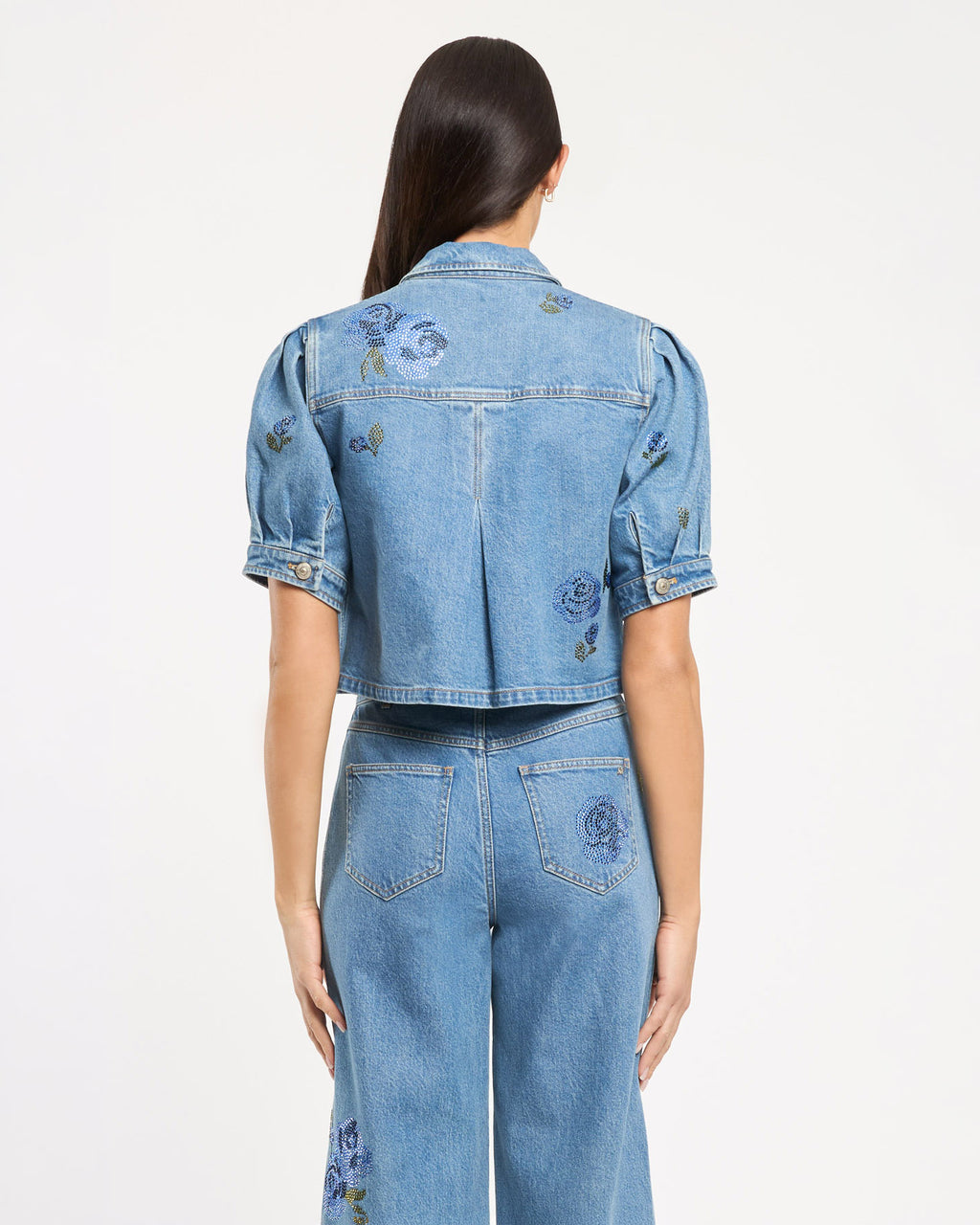 Heatset Roses Halsie Jean Top