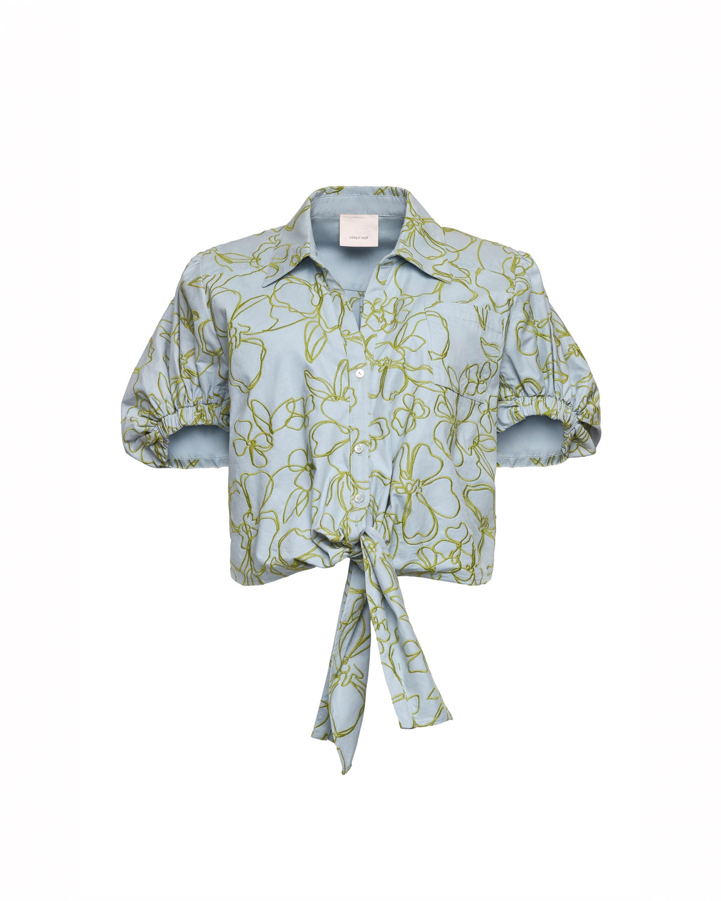 Embroidered Linework Floral Zoanne Top