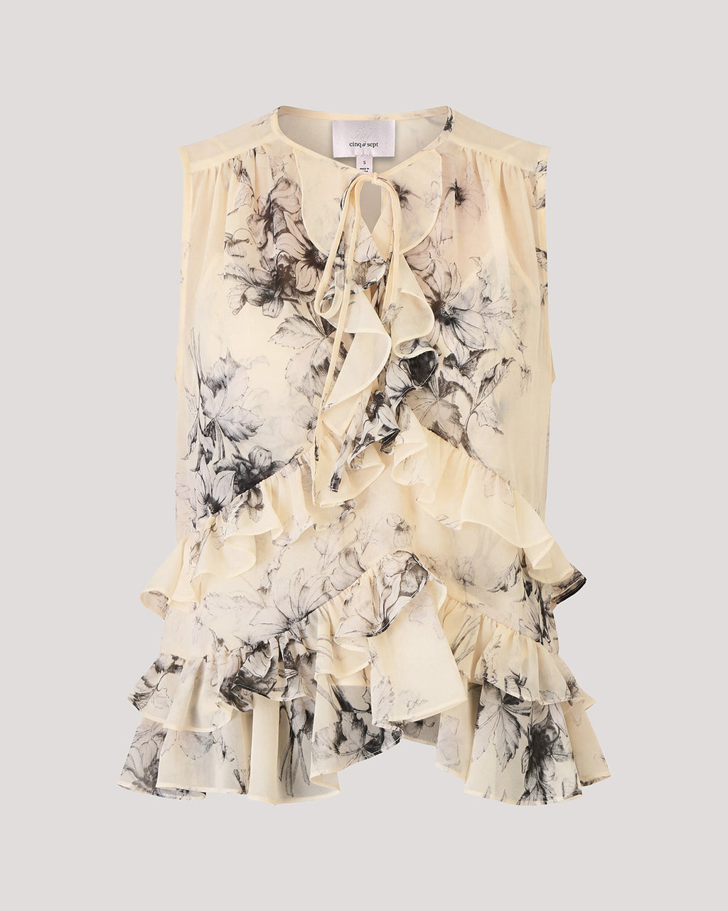 Handsketched Floral Ariette Top