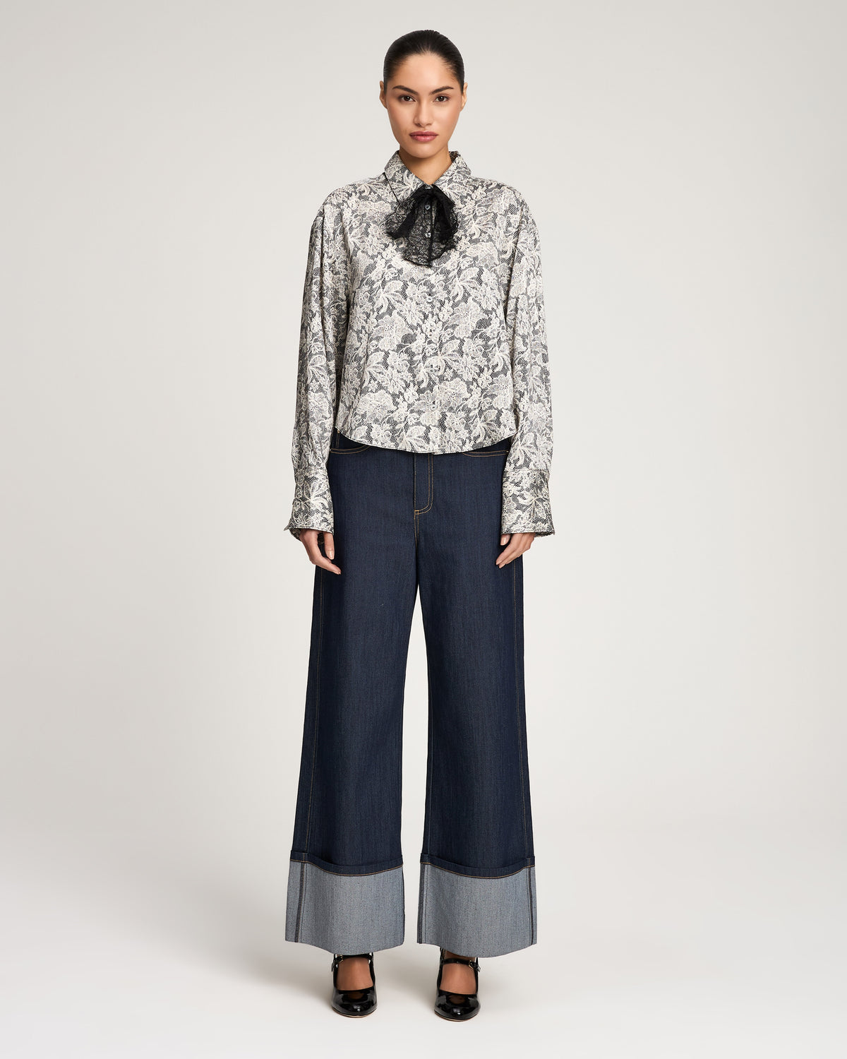 Trompe L'Oeil Lace Aero Top