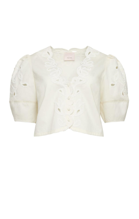 Paisley Bloom Embroidered Bellara Top
