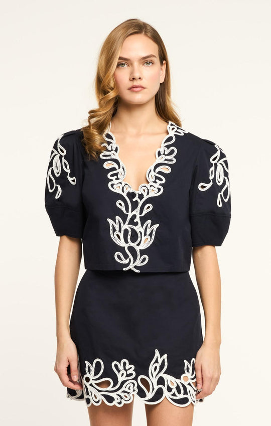 Paisley Bloom Embroidered Bellara Top