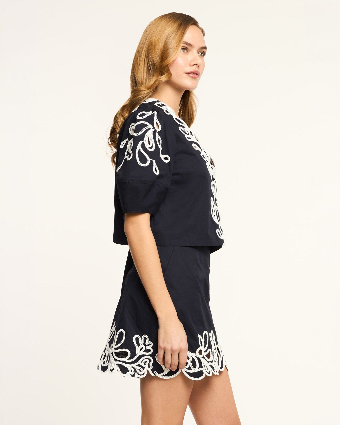 Paisley Bloom Embroidered Bellara Top