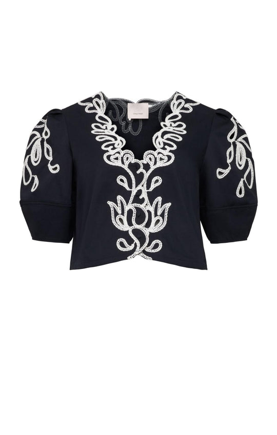 Paisley Bloom Embroidered Bellara Top