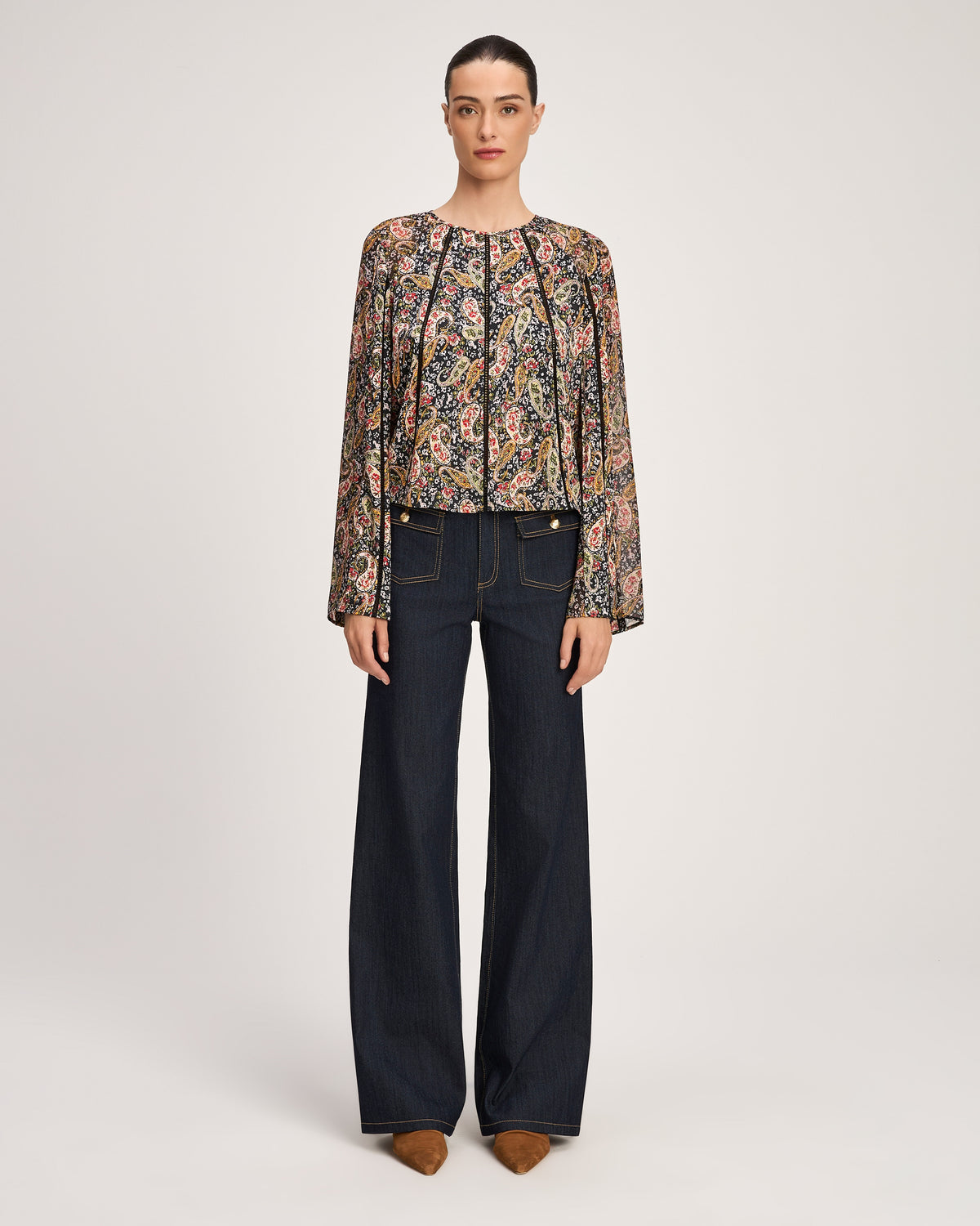 Rose Paisley Virelia Top