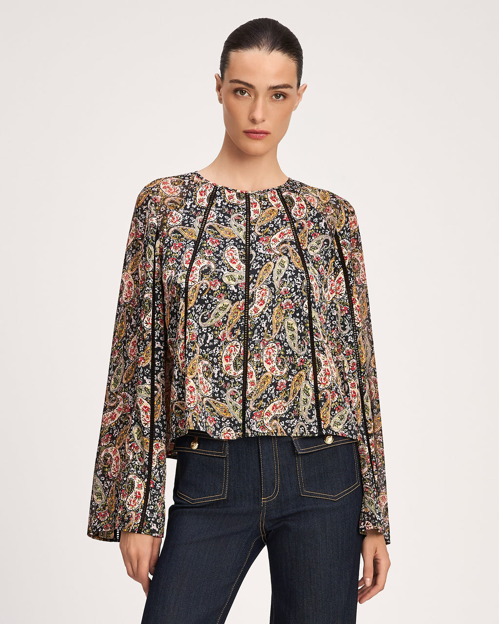 Rose Paisley Virelia Top