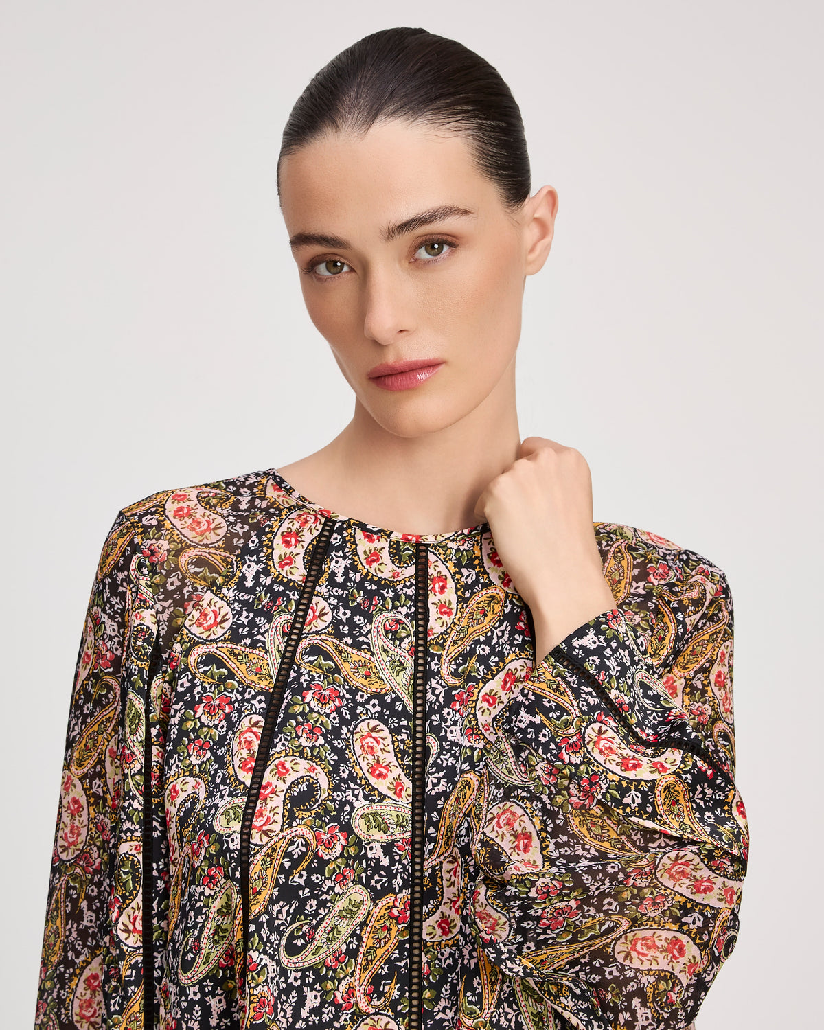 Rose Paisley Virelia Top