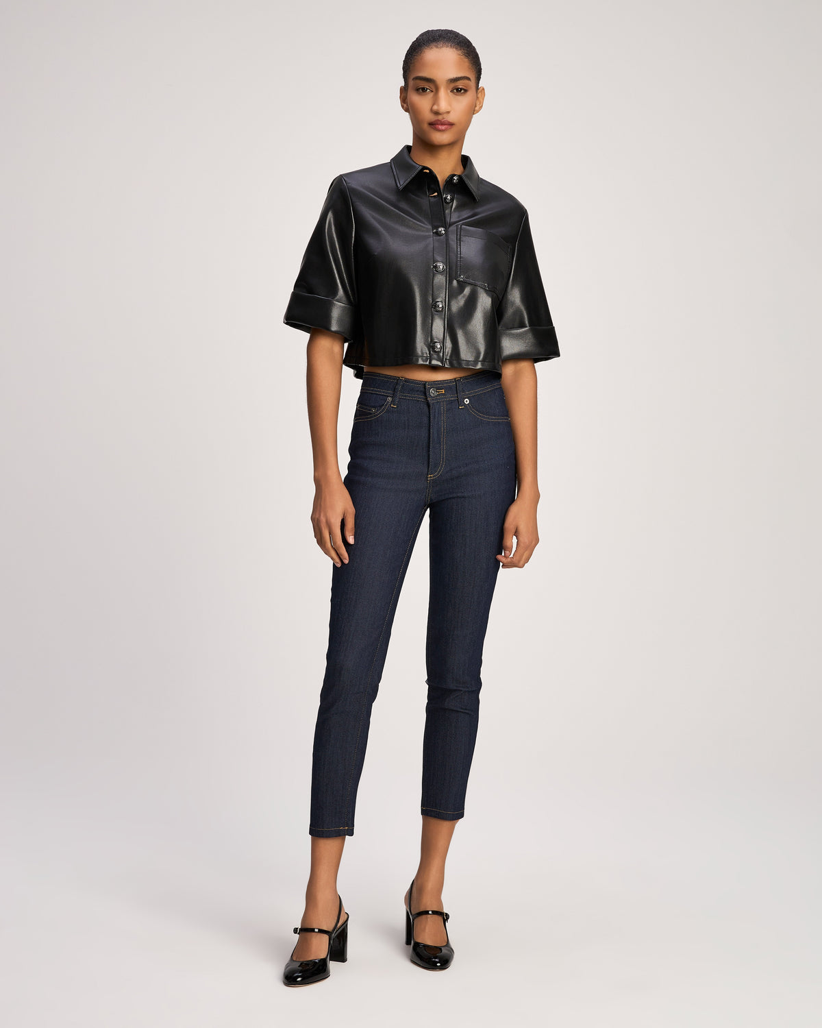 Vegan Leather Aiden Top
