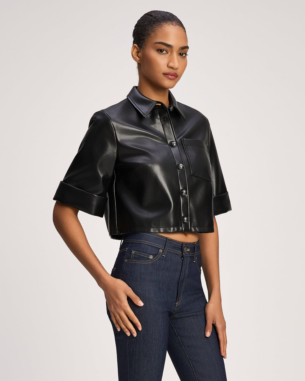 Vegan Leather Aiden Top