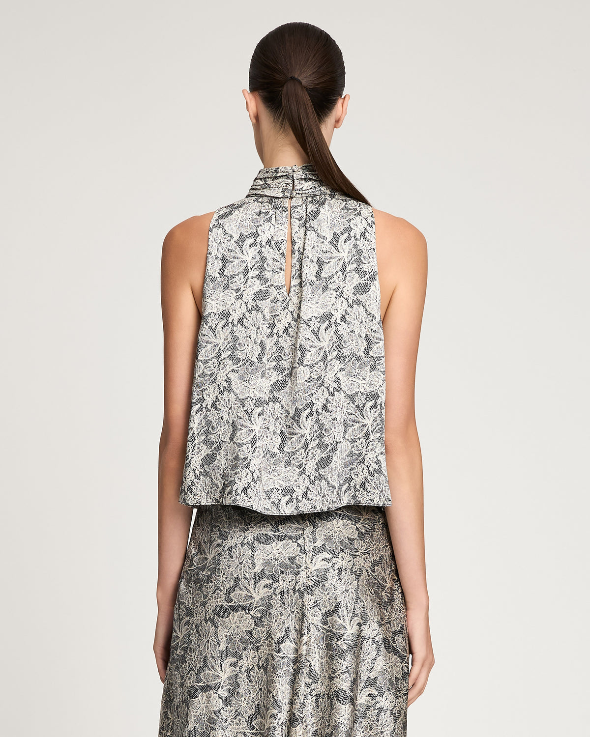 Trompe L'Oeil Lace Feather Romee Top