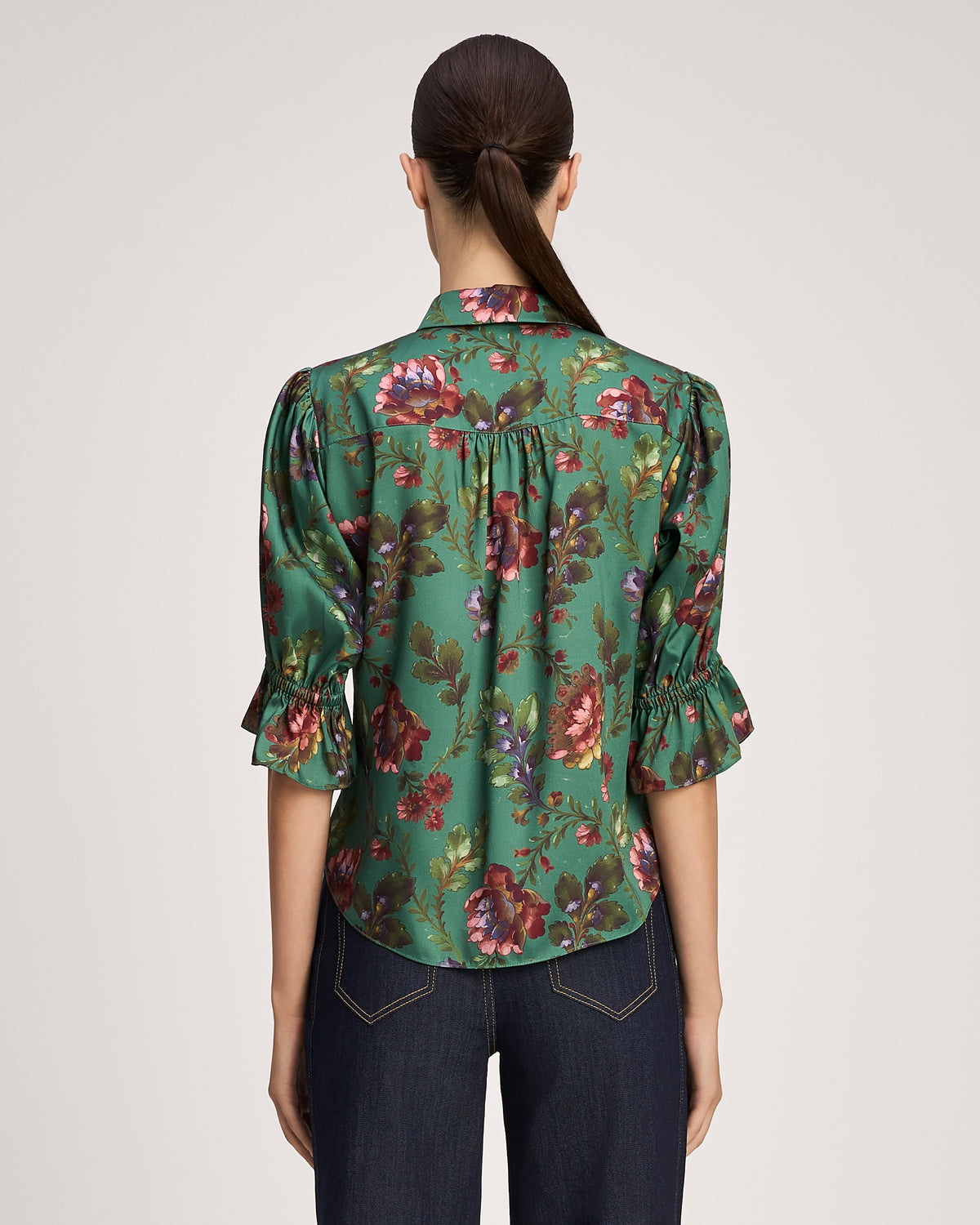 Fresco Floral Bow Fiona Top