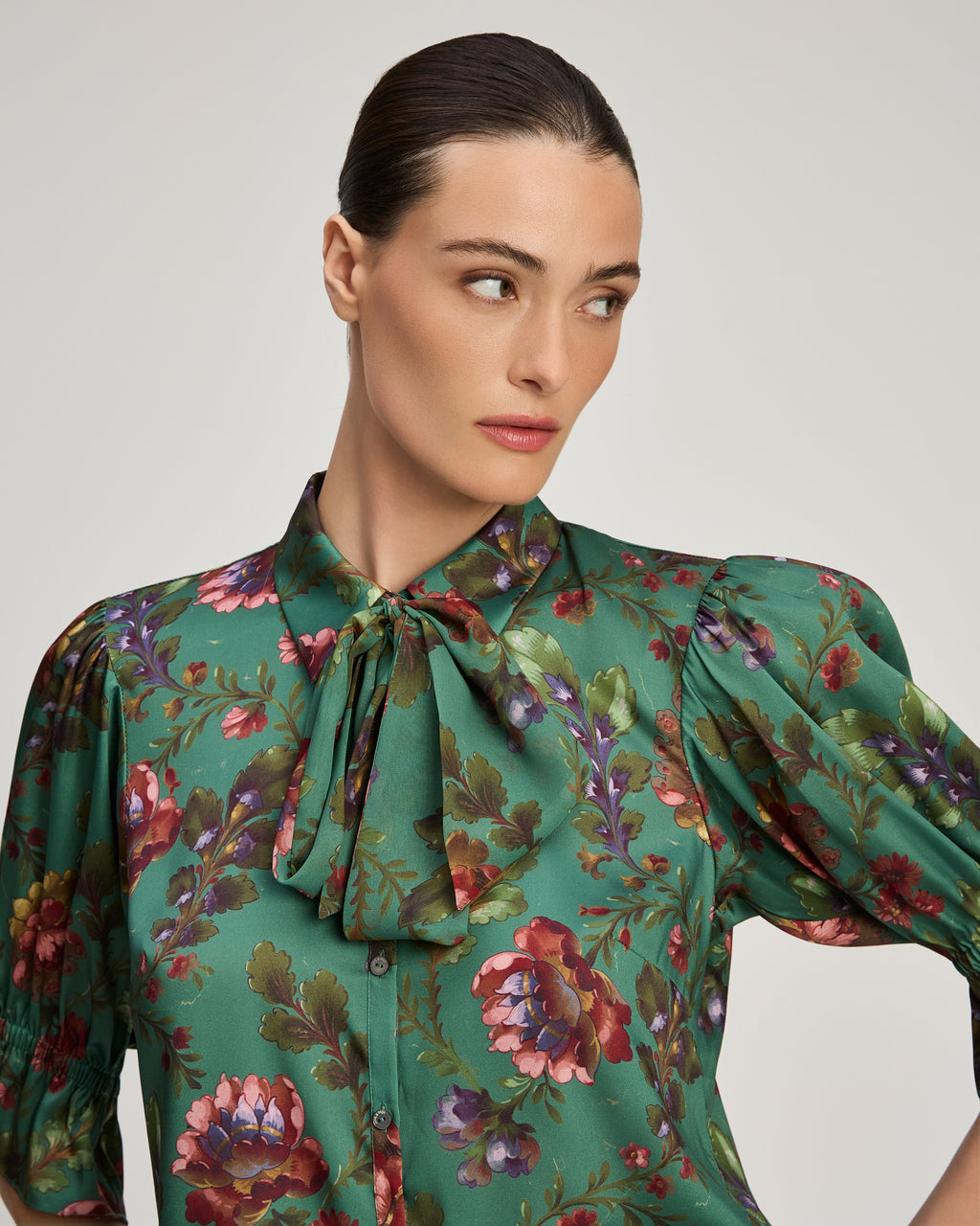 Fresco Floral Bow Fiona Top