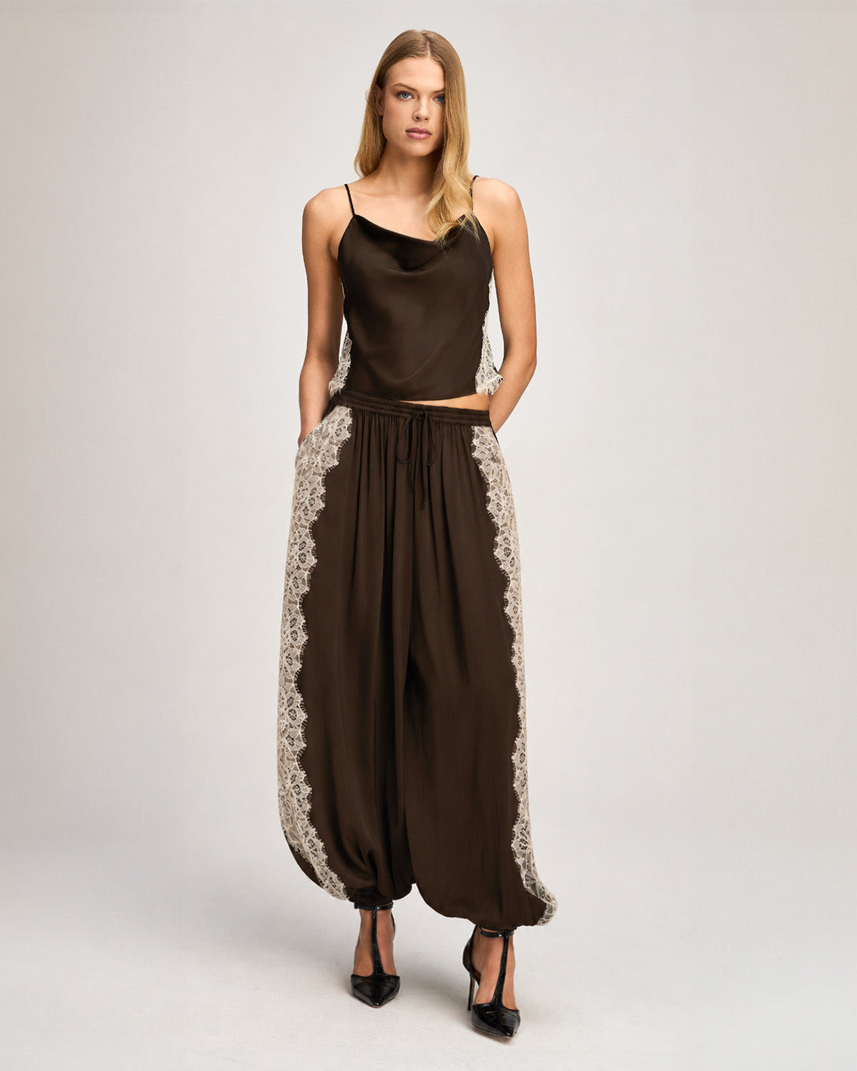 Esme Satin Lace Petit Marta Cami