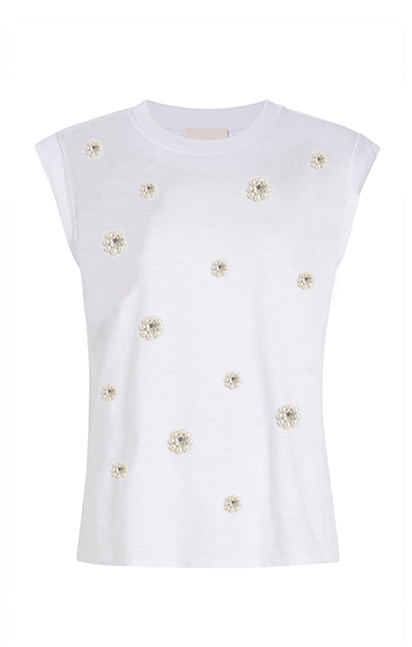 Pearl Ditsy Flower Embellished Bella Tee