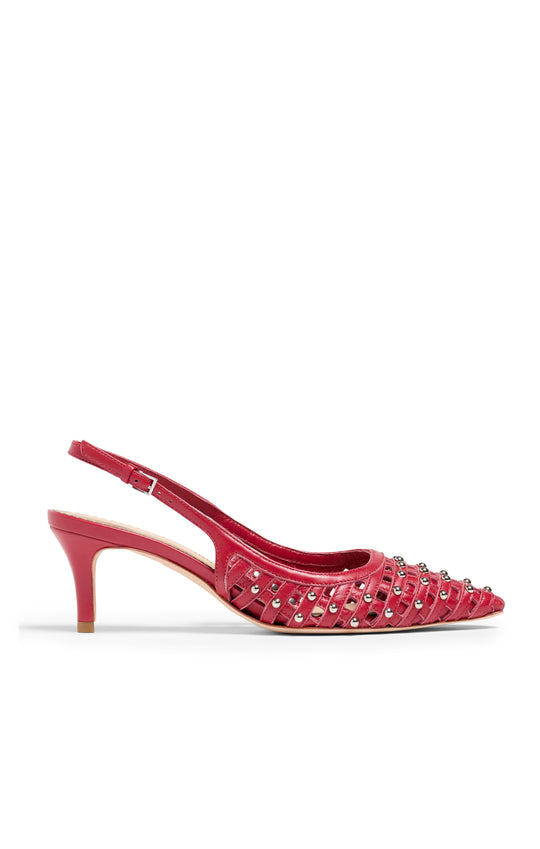 Rena Cage Studded Slingback Pump