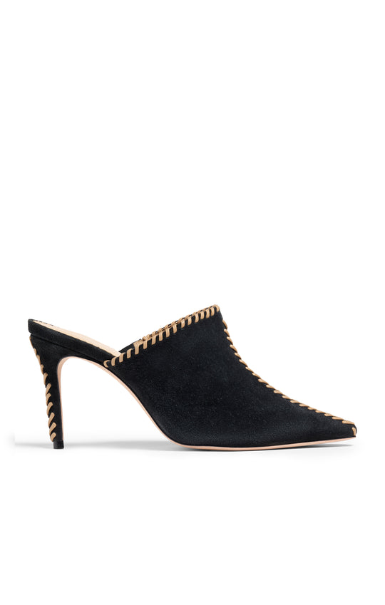 Susan Whipstitch Suede Mule
